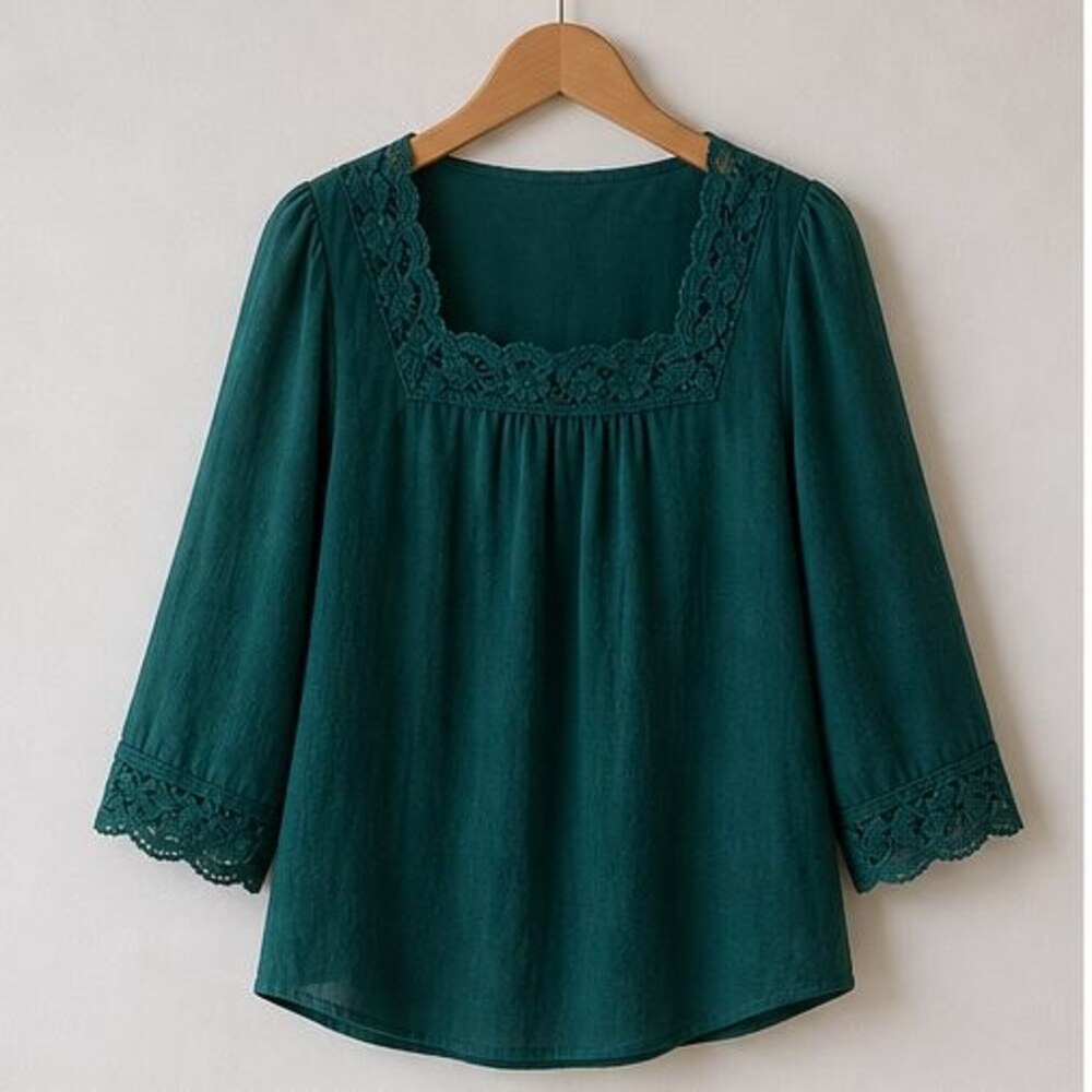 Emerald Wrap Blouse